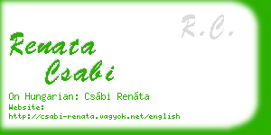 renata csabi business card