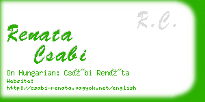 renata csabi business card